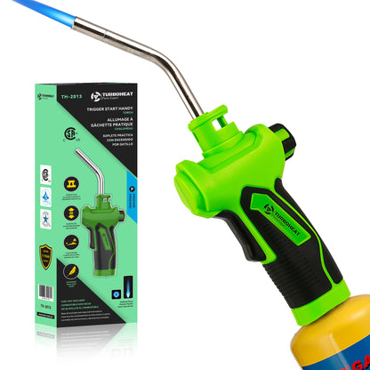 Propane Torch Head with Igniter, Trigger Start, Turbo Torch, Welding, Soldering (Fuel not included)