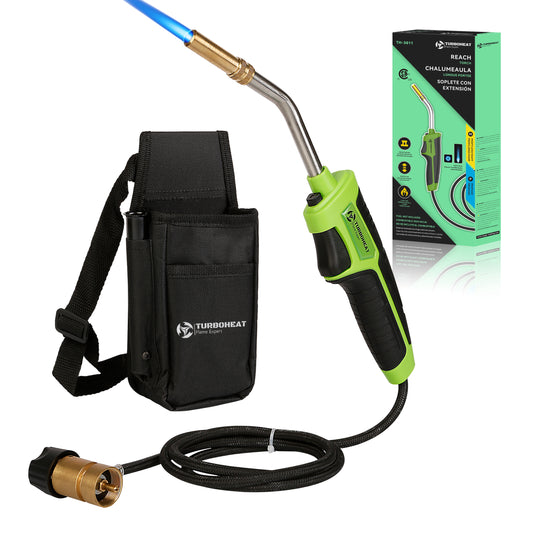 Propane Torch with 5FT Hose, High Intensity Swirl Flame,Trigger-Start, Included Holster For Fuel Canister,Soldering Torch Kit